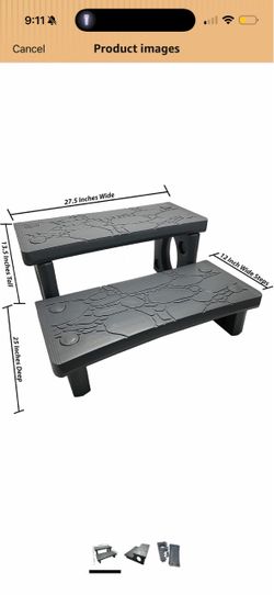 Universal Spa & Hot Tub Outdoor Steps - Grey Cobblestone 52 $25