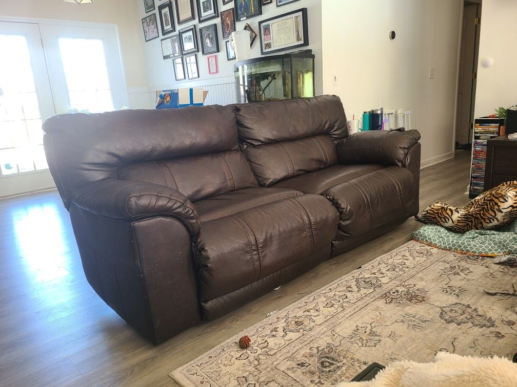 Couch Brown Leather $200