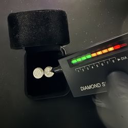 Mid circle towers Moissanite men’s earrings