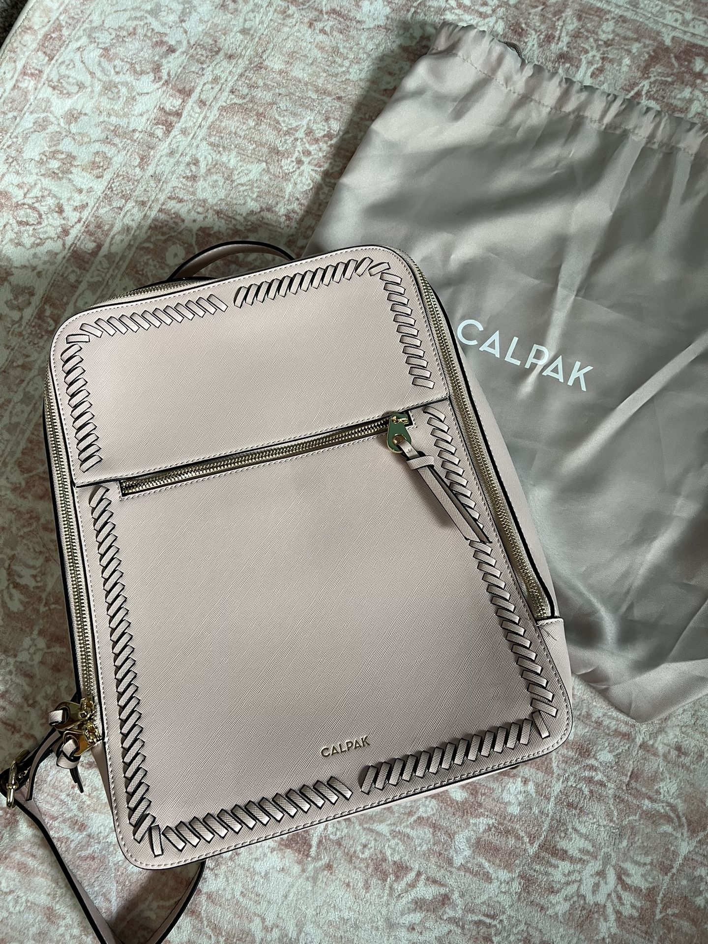 Calpak 15 inch Laptop Backpack in Blush