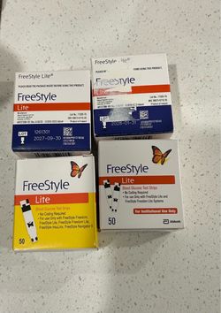 Freestyle Lite® Blood Glucose Test Strips for Monitor System, Red-Yellow, (50 pieces)