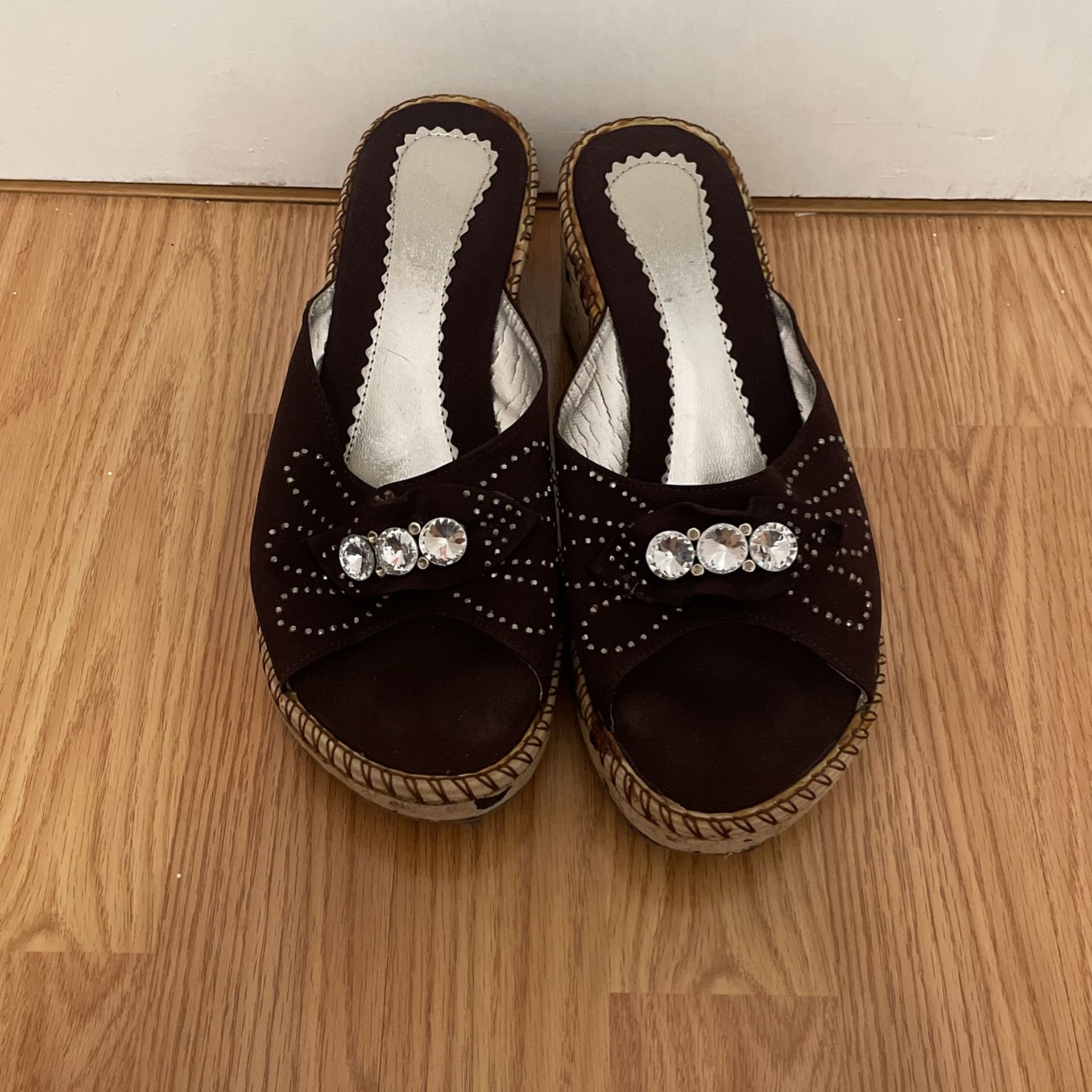 Brown Wedge Sandals