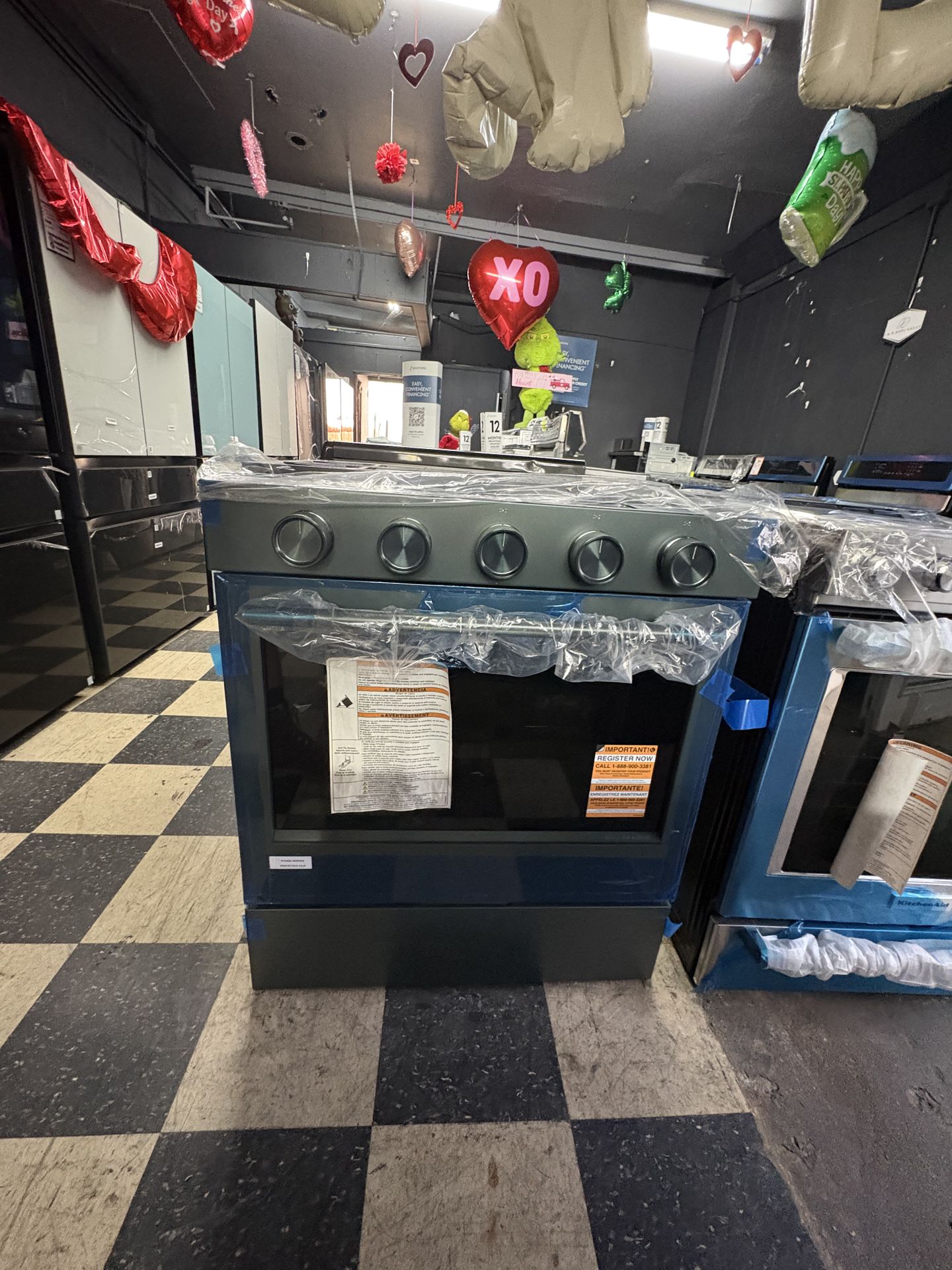 KitchenAid 5 burner Forest green stove