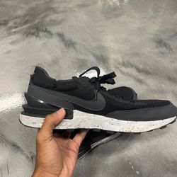 Nike Waffle One Crater Black Grey Fog Running Shoes