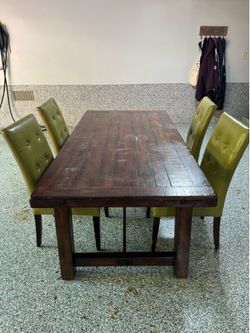 Table and chairs rustic table. Free