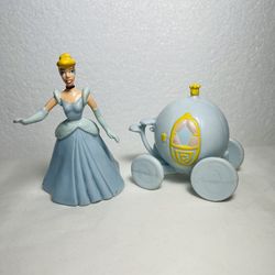 Vintage Disneys Cinderella and Coach cake toppers 2 piece lot