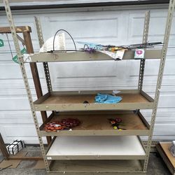 Metal shelves