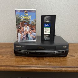 Vintage Quasar VHQ-940 VCR w/ The Sandlot VHS Bundle