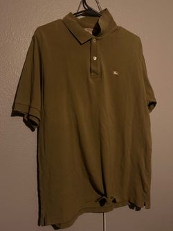 Burberry London Olive Green Polo Shirt