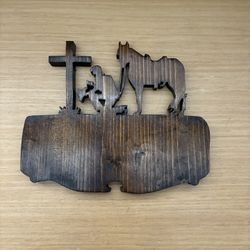 Wood Cowboy Praying 