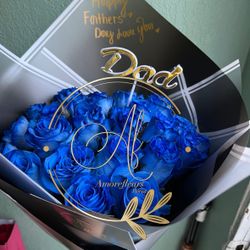 25 Blue Roses 