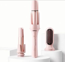 DANJU 3 in 1 Automatic Curling Iron, 1"-1.5" Barrels & Straightening Brush
Interchangeable Curling Wand Set