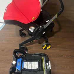 stroller and car seat