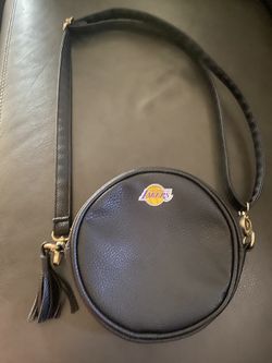 Black Handbag With Lakers Logo