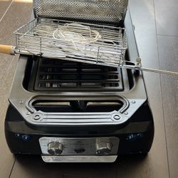 ChefWave Sosaku Smokeless Indoor Grill Removeable Plates Non-Stick Korean BBQ Electric Grill Indoor with Infrared Technology - Kebab Set, Fries Basket