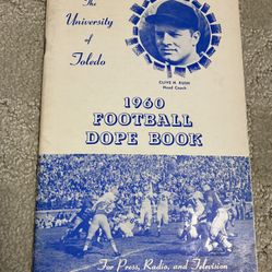 1960 University Of Toledo Football Dope Book