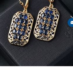 Kanchanaburi Blue Sapphire Earrings - new!