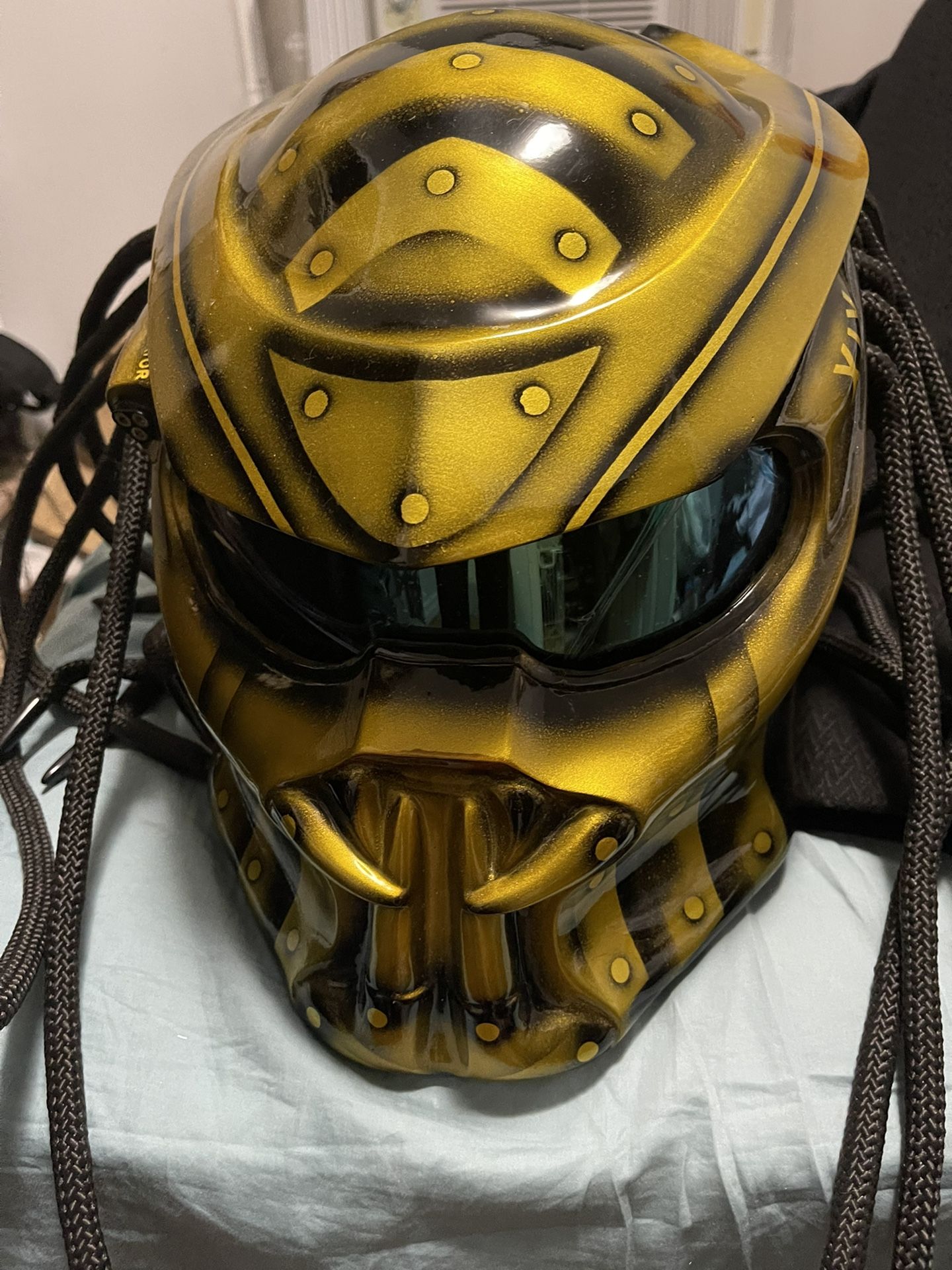 Motorcycle helmets (Predator Yellow) New