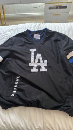 XL black LA Dodgers long-sleeve windbreaker
