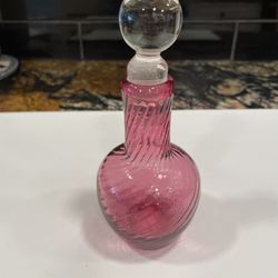 Vintage Cranberry Glass Scent Bottle