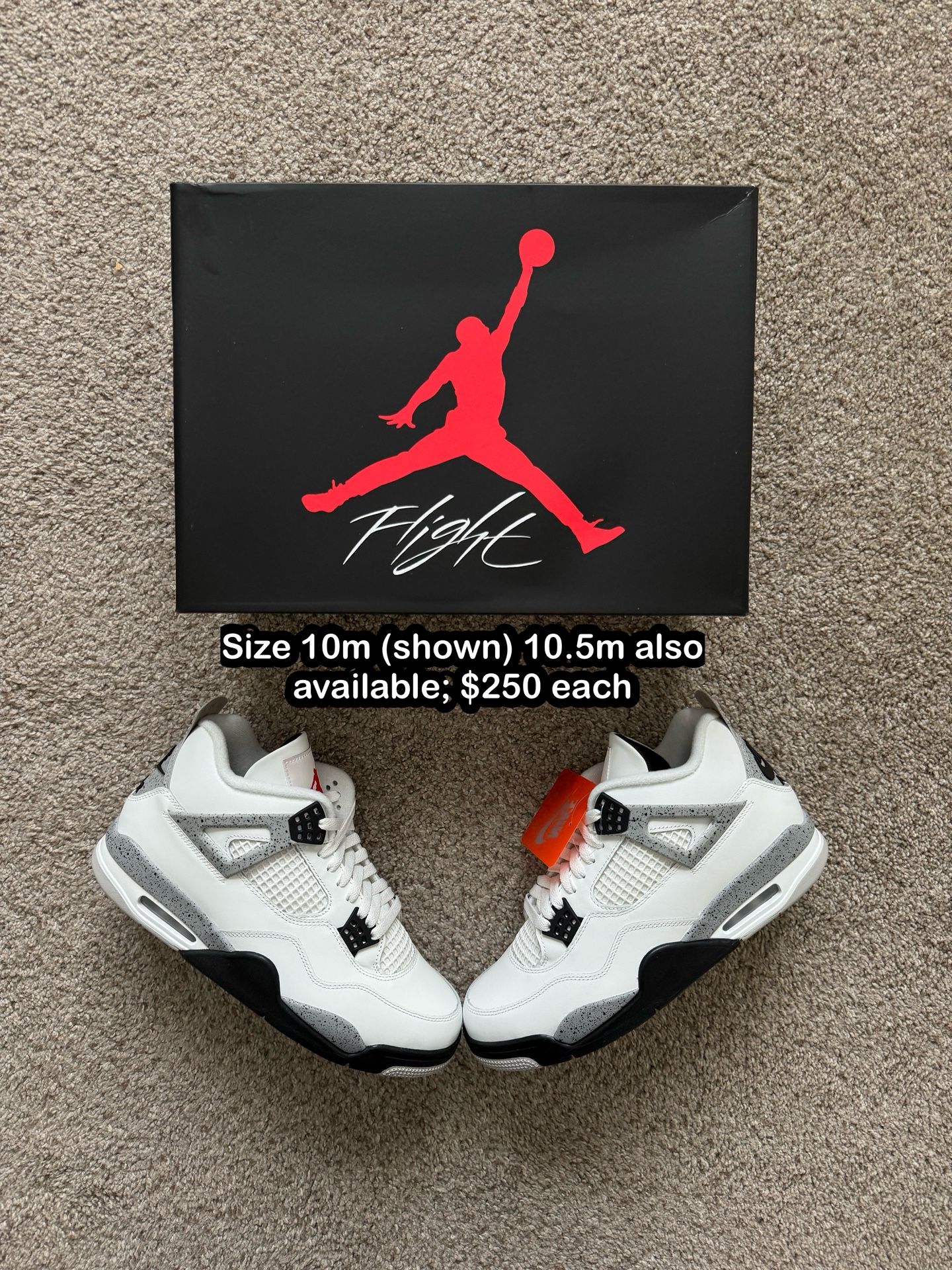 💥Brand New Nike Air Jordan 4 Retro "White Cement"💥