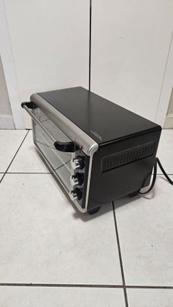 Black and Silver Countertop Toaster Oven