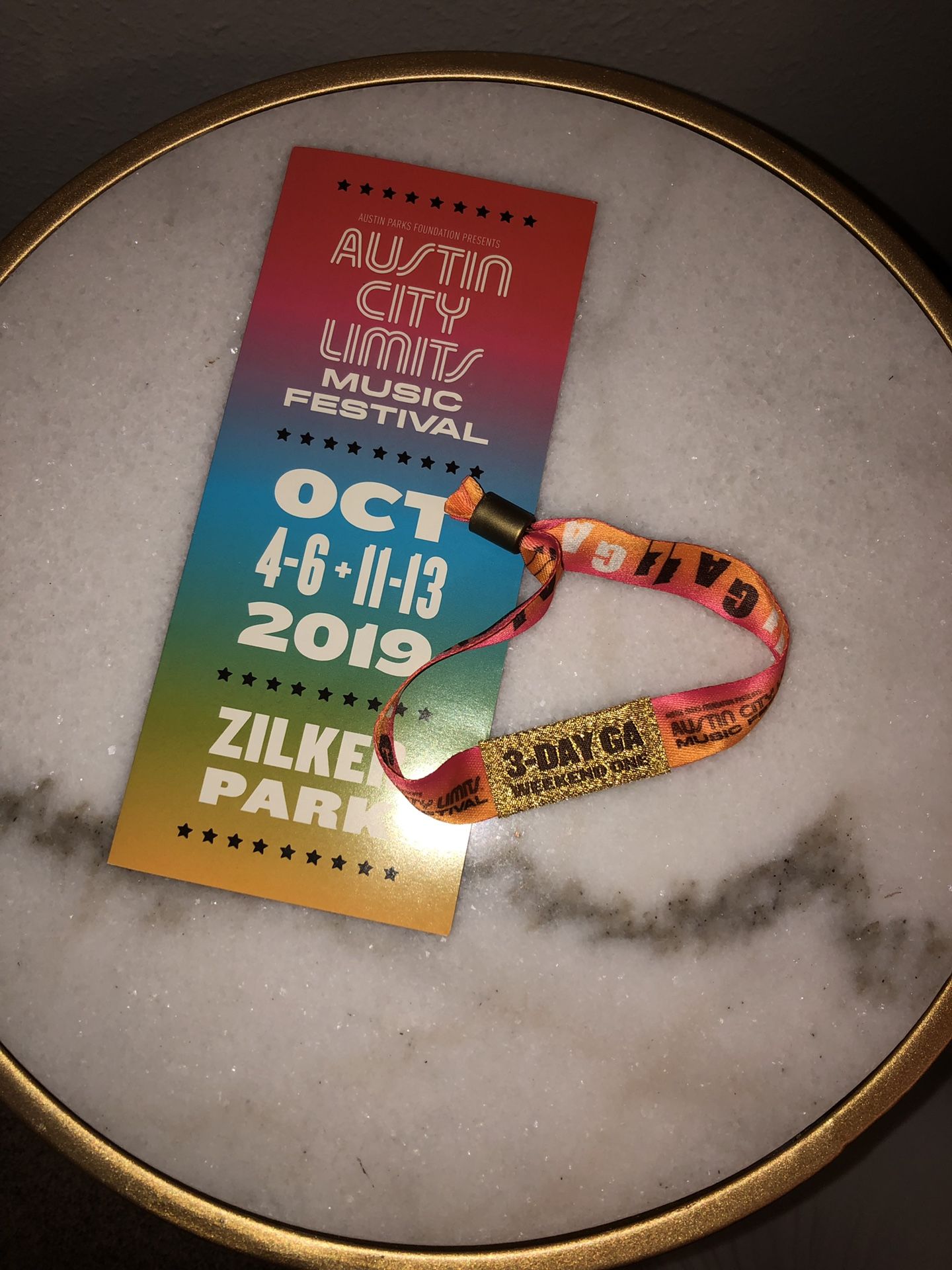 ACL wristband weekend one