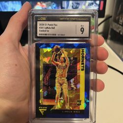 CSG Graded 9 Lamelo Ball Blue Cracked Ice