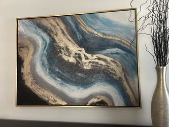 Abstract Canvas Wall Art in Gold Frame