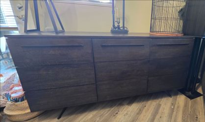 Living Spaces Buffet 3 doors wood dark brown $250 OBO