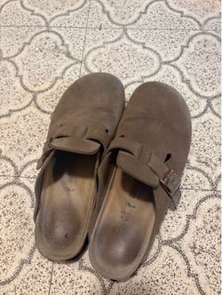 Birkenstock Boston Taupe Suede Clogs - Size EU 43 - Authentic Made in Germany