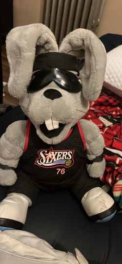 Hip hop the 76ers mascot plush bunny