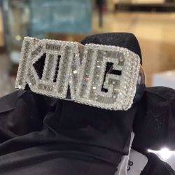 Sterling Silver With Mossenite Vvs1 Diamond  Ring 3D Style Baguette And Round Diamond Size10 Available In Stock..