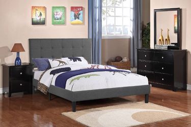 Queen Bed Frame with Mattress