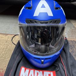 HJC model CL-17 Motorcycle Helmet; Marvel Captain America edition 