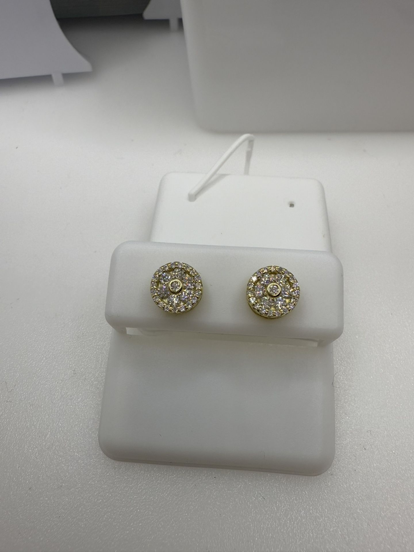925 Sterling Silver Studs Deep In 10k Gold Screw Back