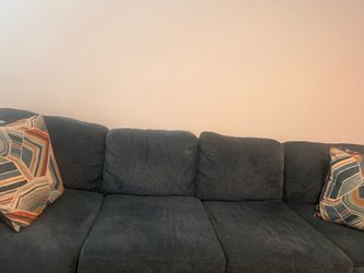 Dark Gray Fabric Sofa Couch