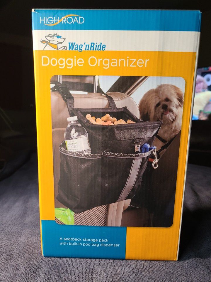 High Road Wag N Ride Doggie Organizer W/Poo Bag Dispenser 