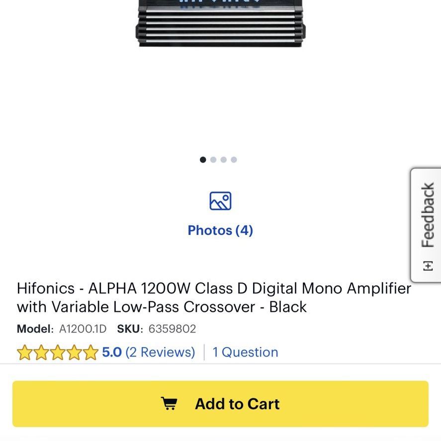 Hifonics Alpha 1200.4d Really Good Amp For The Price. for Sale in Lodi, CA  - OfferUp