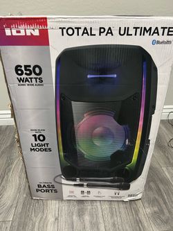ION Total PA Ultimate 650W Bluetooth Powered Speaker – Brand New