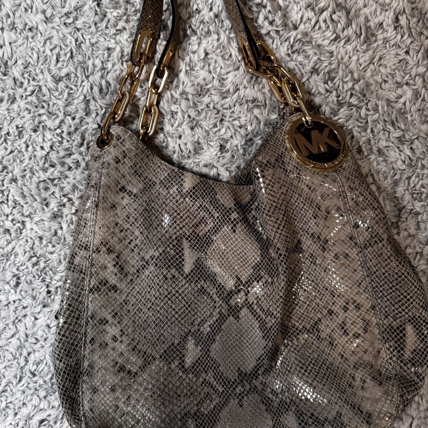 Michael Kors Snake Print Shoulder Bag