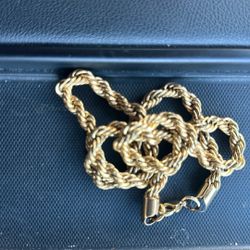 Gold Plated Rope Chain 