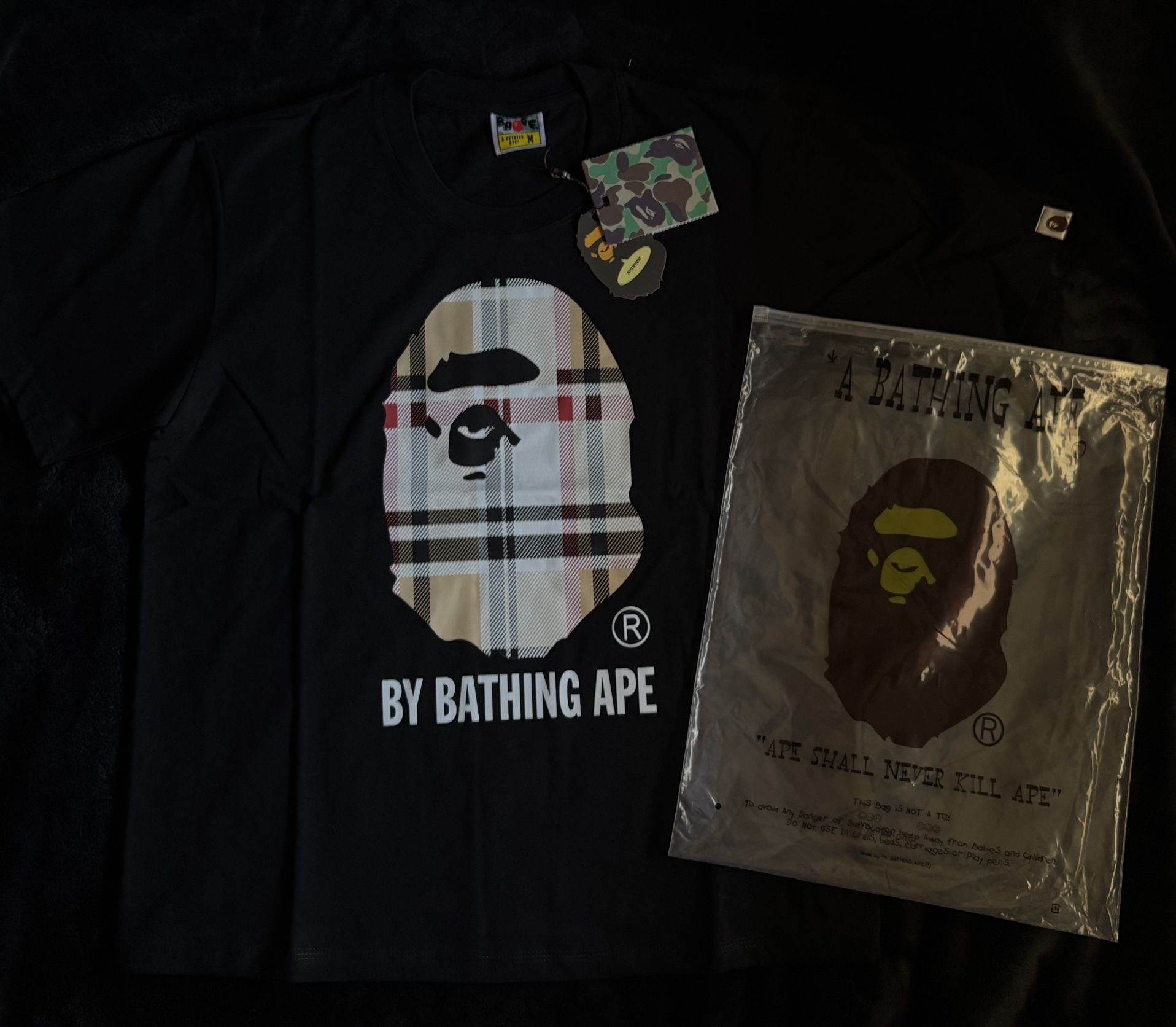 BLACK BURBERRY BAPE