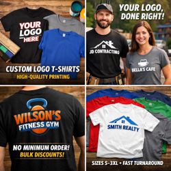 Custom Logo T-Shirts for Your Business | High-Quality Printing