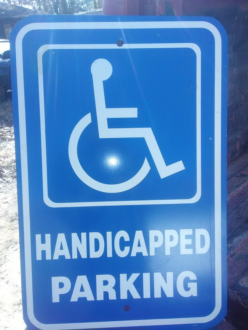 Handicap parking sign