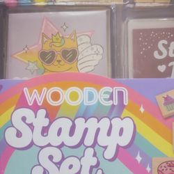 Kids Wooden Stamp Set.. Includes 15 Premium Stamps