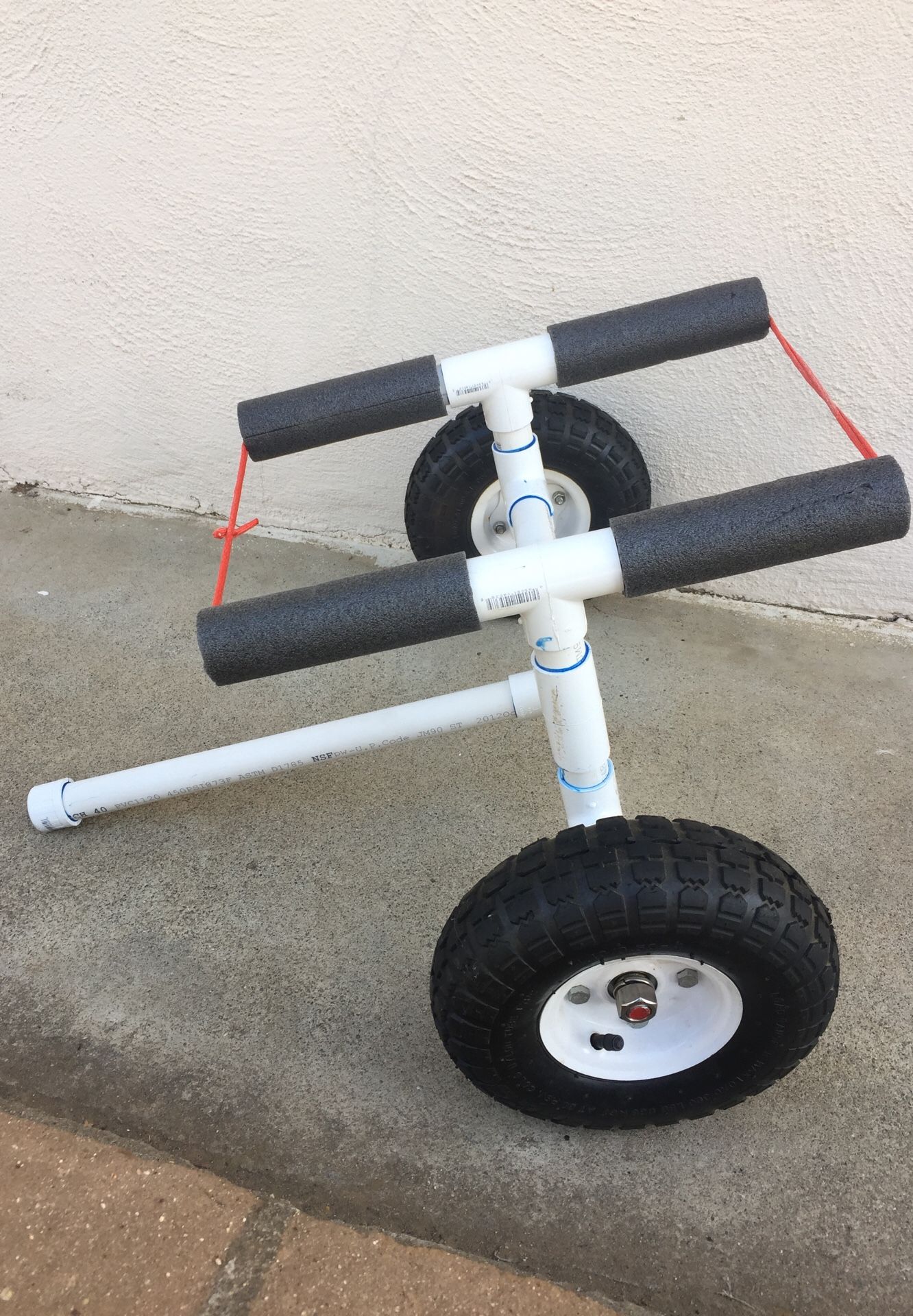 Look ! Beefy kayak cart . Save your back !