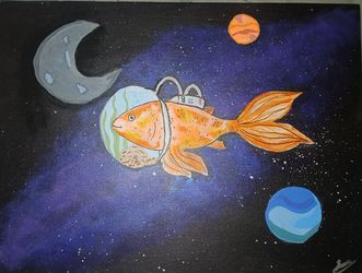 Space Fish Art