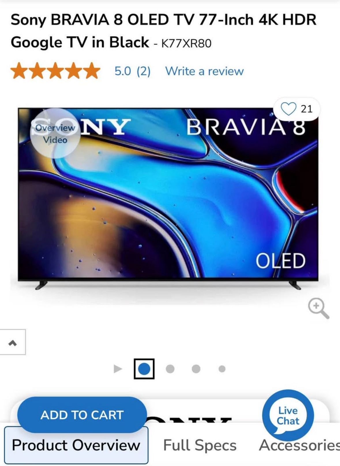 77 inch TV