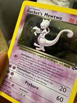 Rockets Mewtwo w Swirl Gym Challenge 14 Holo NM